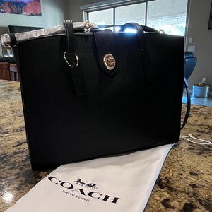 NWT Coach Black Turnlock Charlie Carryall 31026